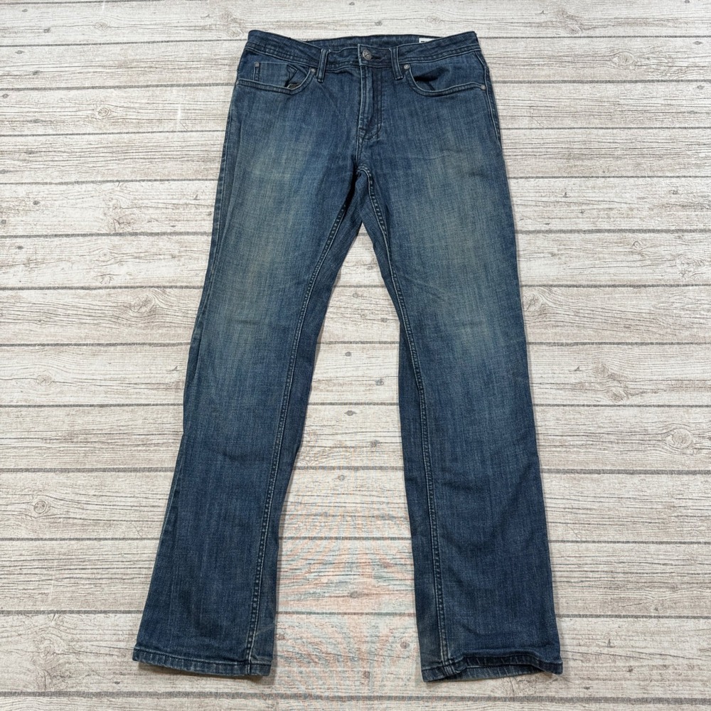 Buffalo David Bitton Jeans Men's 32x32 Blue Denim Slim Fit Straight Leg Stretch